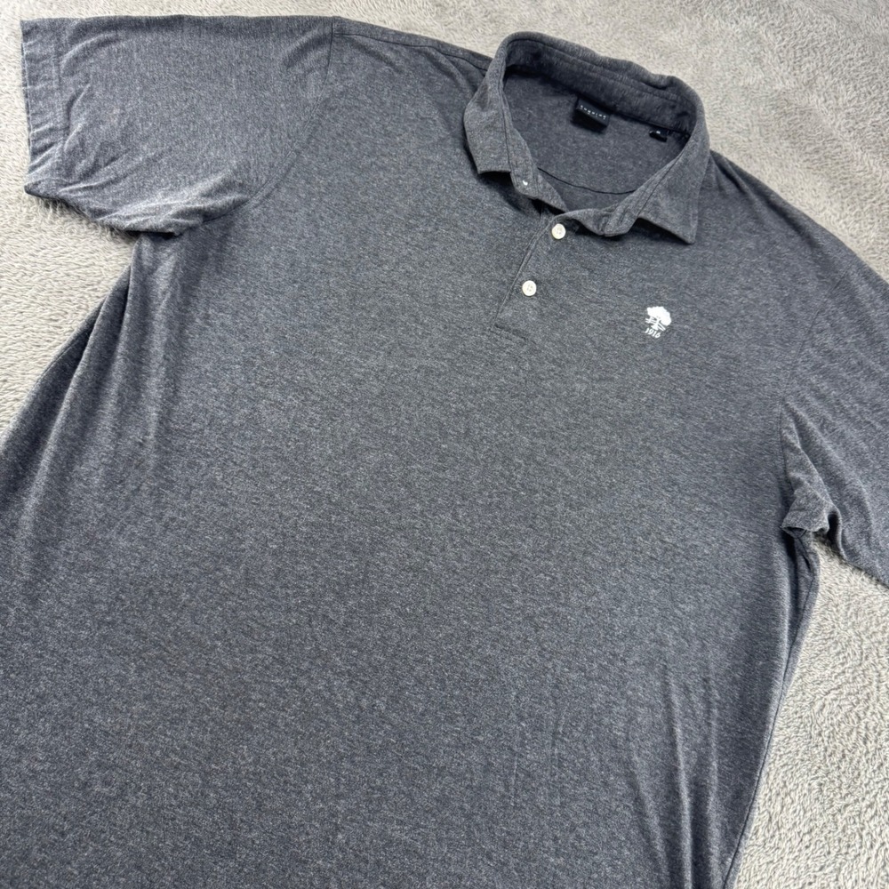 Dunning Golf Polo Shirt Mens XL Gray Excellent Heathered Short Sleeve Logo 1916